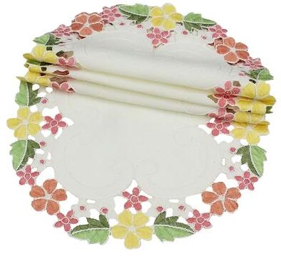 Manor Luxe Fancy Flowers-12Rnd-Doilies-Set of 4 - 1200