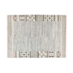 THEKO Wollteppich  Nakarta , beige , Wolle , Maße (cm): B: 90 H: 1