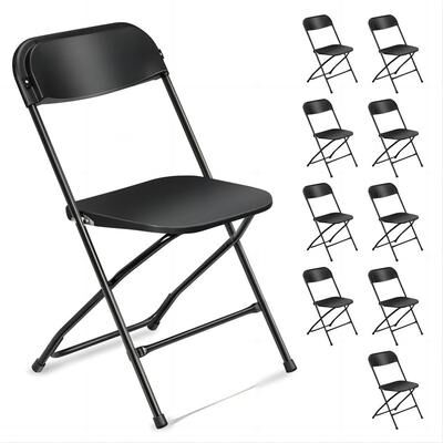 No Plastic Folding School Conference Chair Set (Set of 10)