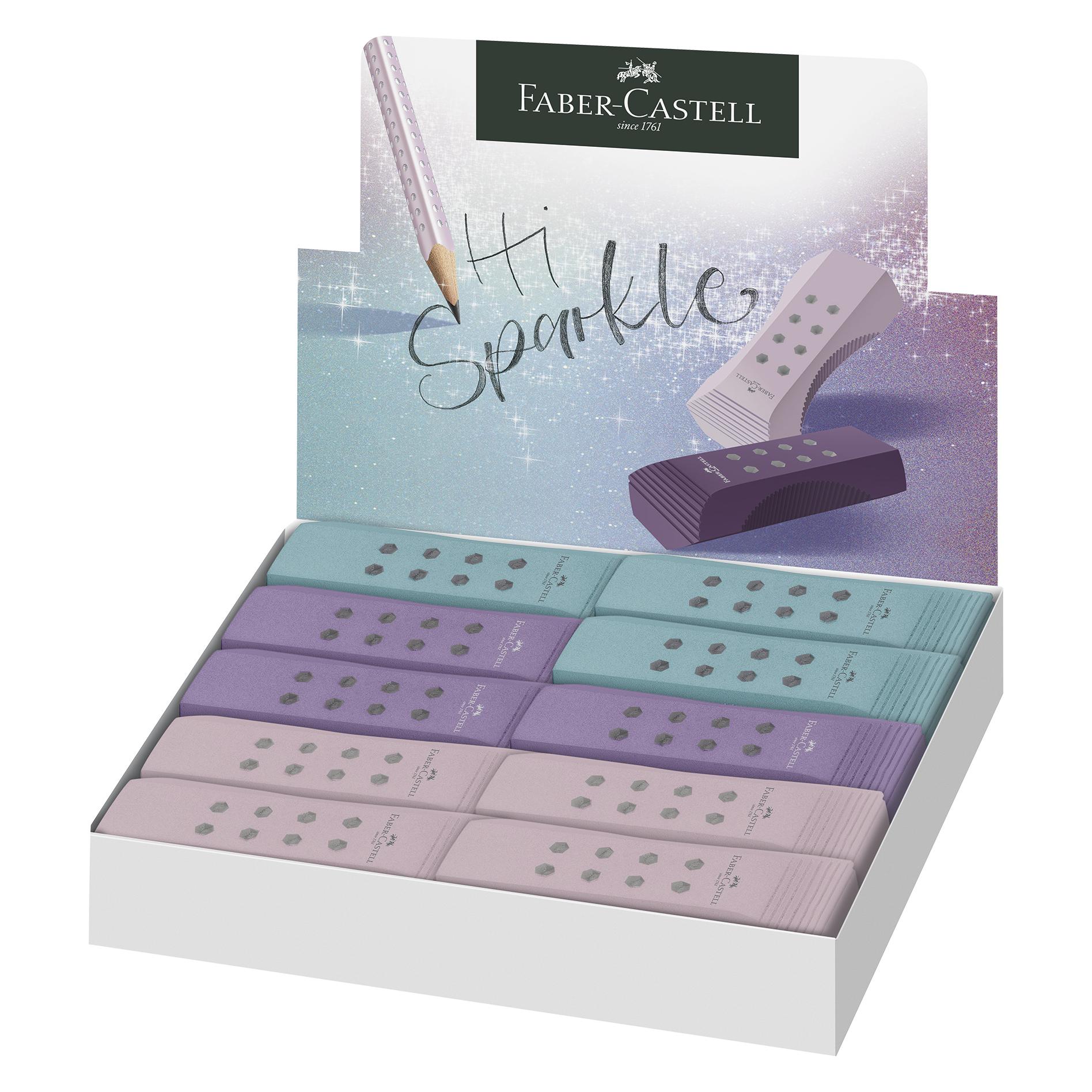 Faber-Castell Kunststoff-Radierer RollOn SPARKLE, sortiert (187310)