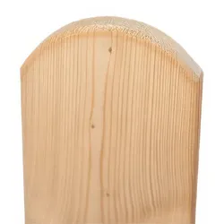 Zaunlatte Lignum 2 x 9,5 x 120 cm – Zaunbretter aus sibirischer Lärche, naturbelassen – halbrunde Holzlatte – Zaunbretter für individuellen Gartenzaun