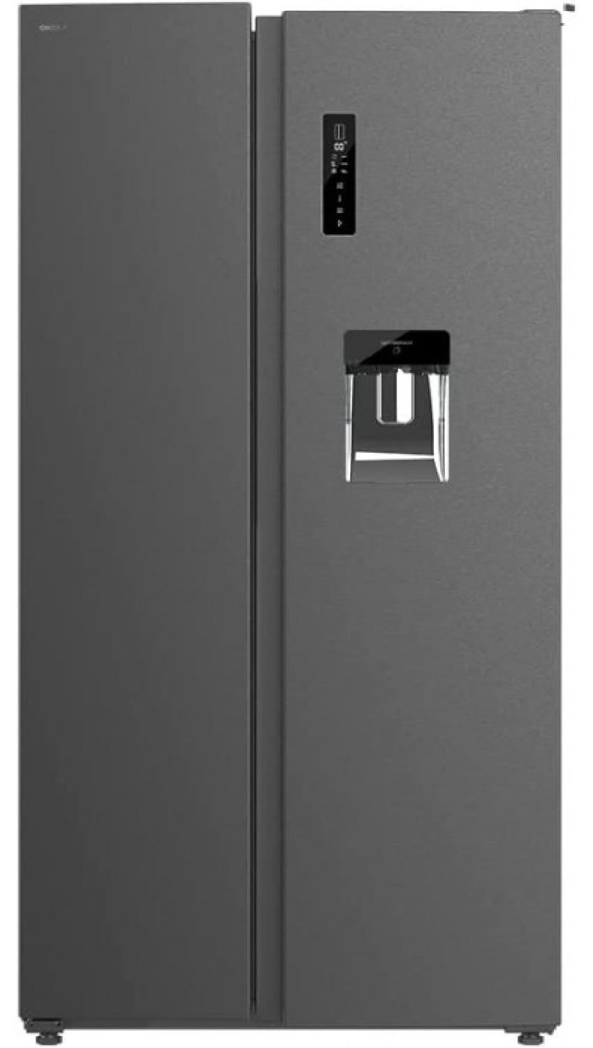 Cecotec Bolero CoolMarket SBS 559, Freistehend, Amerikanische Tür, Silber, 2 Tür(en), Berührung, An Tür