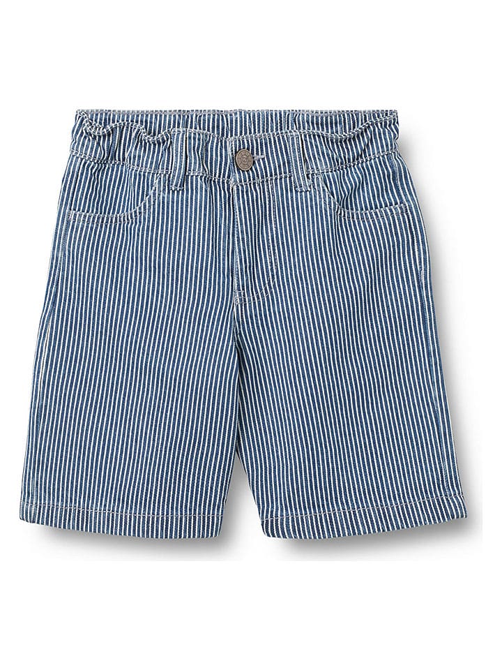 Wheat Jeans-Shorts "Christian" in Blau/ Weiß - 98