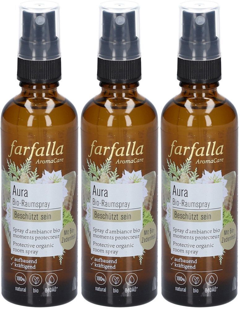 Farfalla Bio-Raumspray beschützt sein Aura 75 ml x3 3x75 Spray