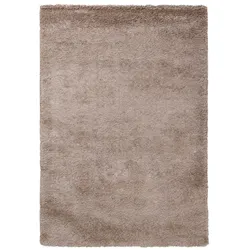 Hochflorteppich Oscar 133 x 190 cm Mischgewebe Beige-Brown