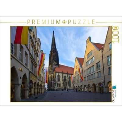 CALVENDO Puzzle Die St. Lamberti-Kirche am Prinzipalmarkt in Münster | 1000 Teile Lege-Größe 64x48cm Foto-Puzzle für glückliche Stunden