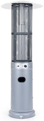 Costway Outdoor Propane Patio Heater with Glass Tube and Tilt-Over Protection-Gray