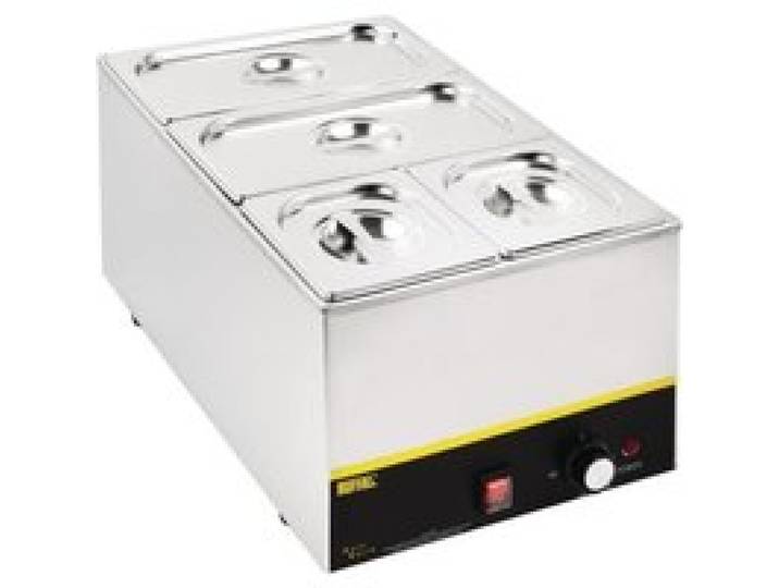 Bain Marie Electrique - Buffalo - 2 x GN 1/3 et 2 x GN 1/6 - Acier Inoxydable - 1300 Watt