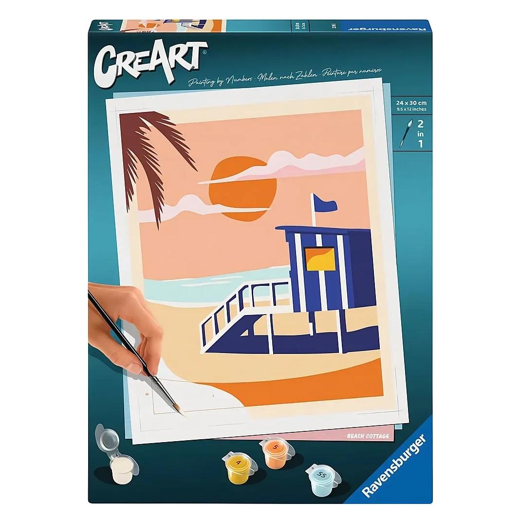 Ravensburger CreArt - Malen nach Zahlen 23896 - Beach Cottage - ab 12 Jahren (23896)