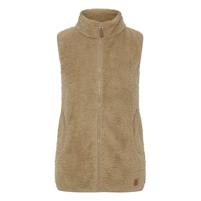 Sweatweste OXMO "Sweatweste OXTheri", Damen, Gr. S, beige (sand), Obermaterial: 100% Polyester PES., Westen