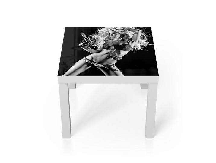 DEQORI Couchtisch 'Wilde Entschlossenheit', Glas Beistelltisch Glastisch modern