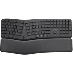 Trust KEYRA Ergo Multi Wireless Keyboard US (US, Kabellos), Tastatur, Schwarz