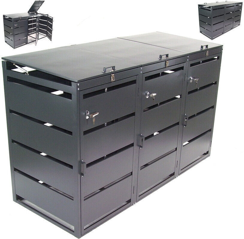 Mülltonnenbox Mülltonnenverkleidung 3er 240L Müllbox Mülltonne 57061 Abfalltonne