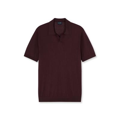 Poloshirt OLYMP "OLYMP Casual Strick, Polo", Herren, Gr. S, bordeaux, 50% Baumwolle, 50% Lyocell, Shirts
