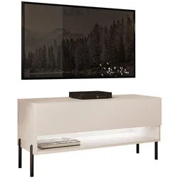 LOWBOARD RTV Schrank CALANTE 90 cm auf geraden schwarzen Beinen