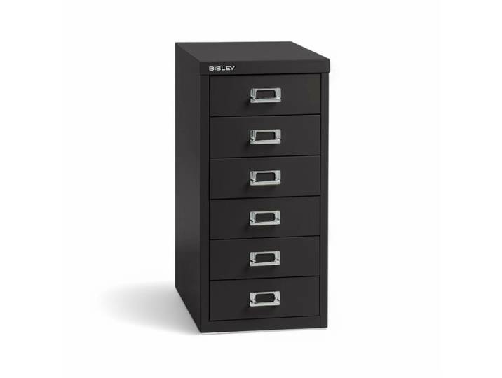 Standcontainer Bisley Multidrawer, Schwarz, ohne Schliesszylinder, Neu – Ideal für leichte Aufbewahrung