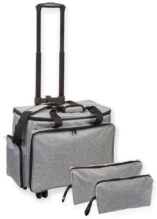 buttinette Nähmaschinen-Trolley, grau, Größe: 44 x 22 x 35 cm