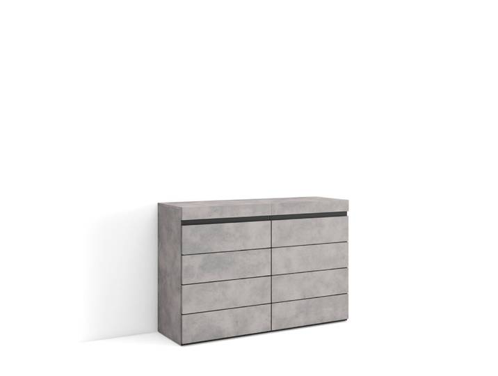 Commode effet bois ciment 114x35x75cm