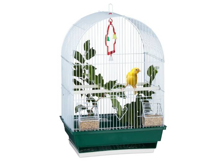 Relaxdays Kleine vogelkooi met toebehoren