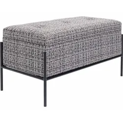 Kare Design »Buttons Storage« Bank klein schwarz weiß 43x80x40 cm