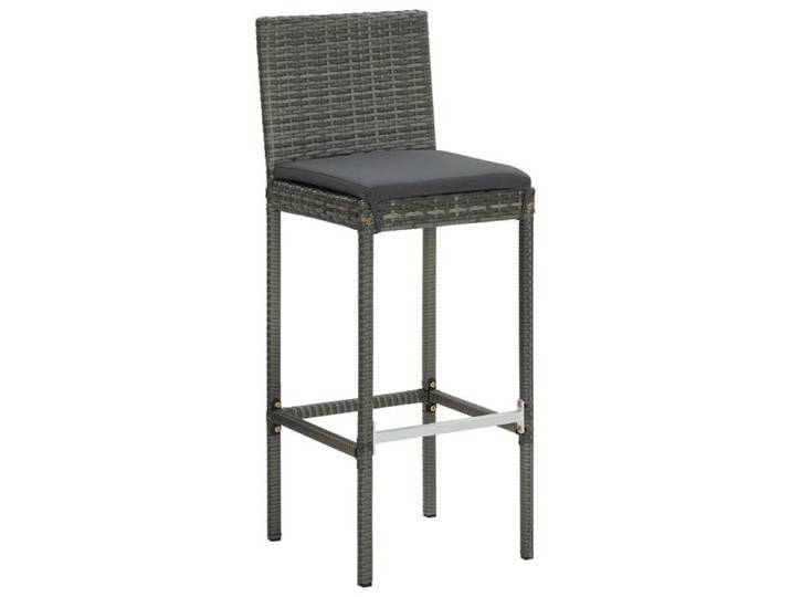 STAR SALE® Tabourets de bar de jardin + coussins (4 pcs) - Sièges de jardin - résine tressée 40x44x108 cm T1287