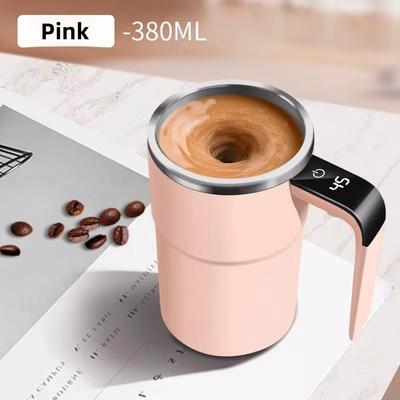 Perfect Picks Market Rechargeable Self Mixing Mug Electric Coffee Mug Automatic Stirring Cup pink Cup