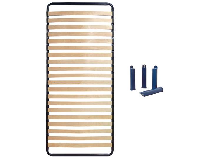 Pack sommier 20 lattes 90x200cm + pieds bleus