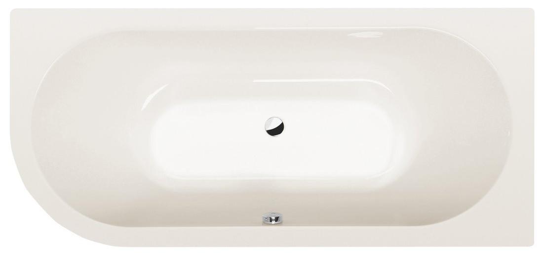 Polysan VIVA R Asymmetrische Badewanne 175x80x47cm, rechts, ivory