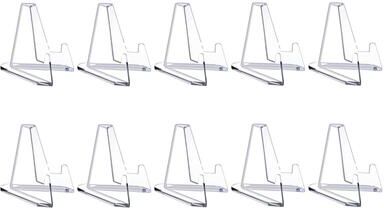 Perfect Picks Market Clear Acrylic Card Display Stand For Trading Cards, Graded Card Display & Coin Collectibles 10pcs