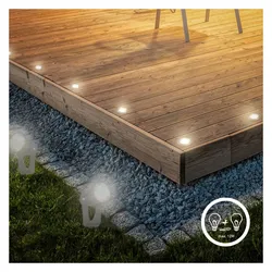Briloner, Gartenbeleuchtung, 12V Gartenanlage Erweiterungsset, Edelstahl (100 lm, IP67)