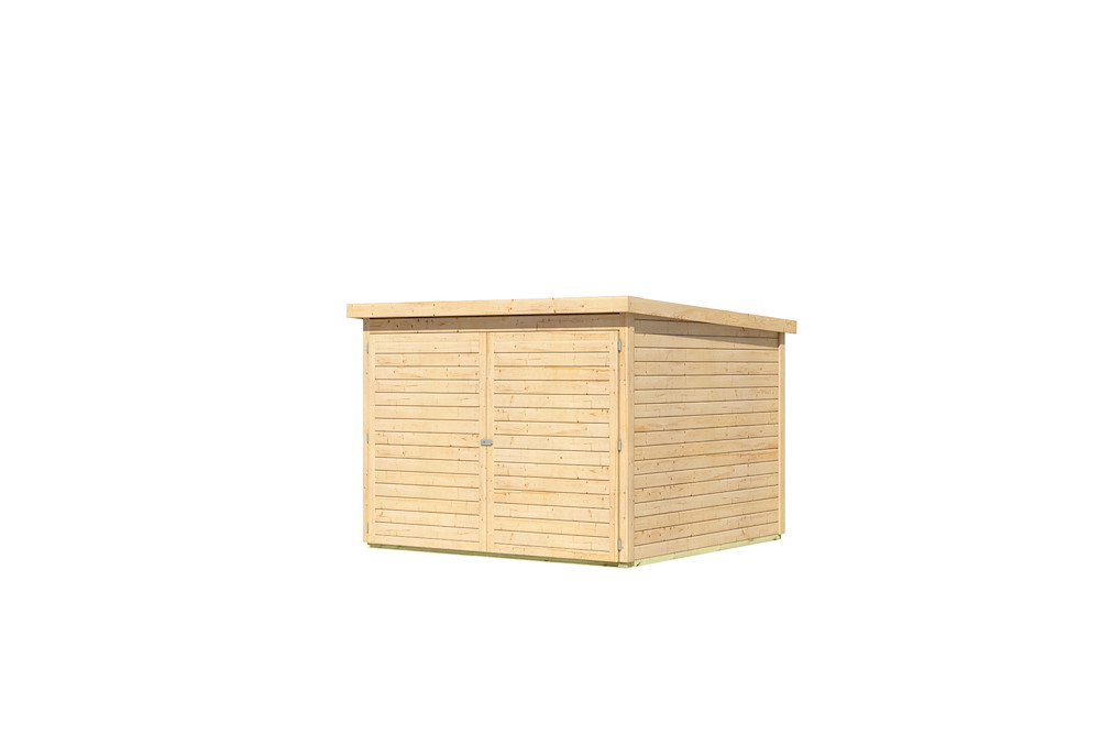KARIBUHOLZT Fahrradgarage naturbelassen, B/T/H 2,12x2,16x1,67m 16974136