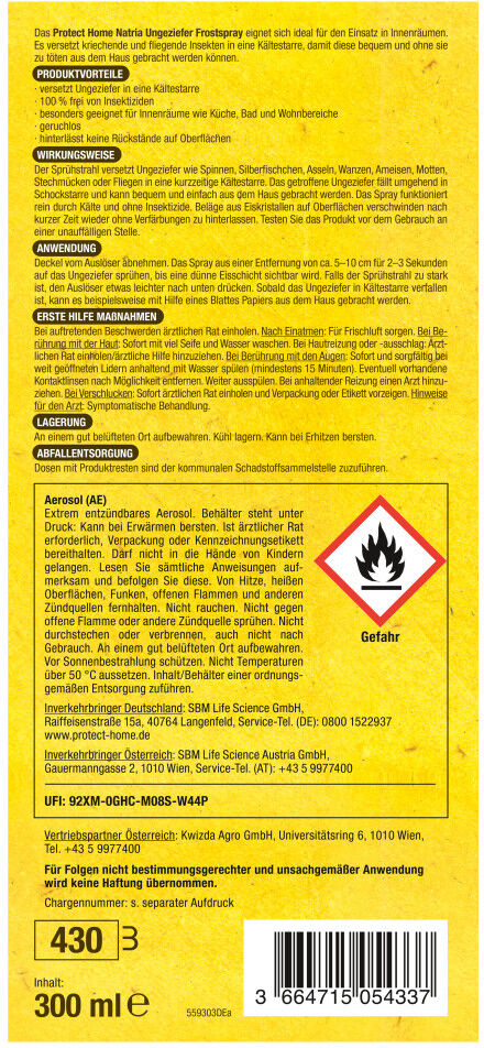 Protect Home Natria Frost Ungezieferspray 300 ml