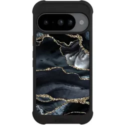 Nivocase Hülle für Google Pixel 10 Stossfeste Handyhülle NIVOmax Case Schwarz Glitzer Look Marmor Trends (Google Pixel 10), Smartphone Hülle, Schwarz