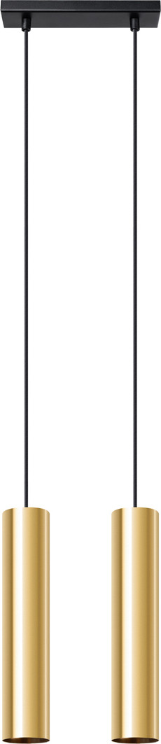 Lumilo Bellix LED Hanglamp met 2 GU10 fittingen, Goudglans