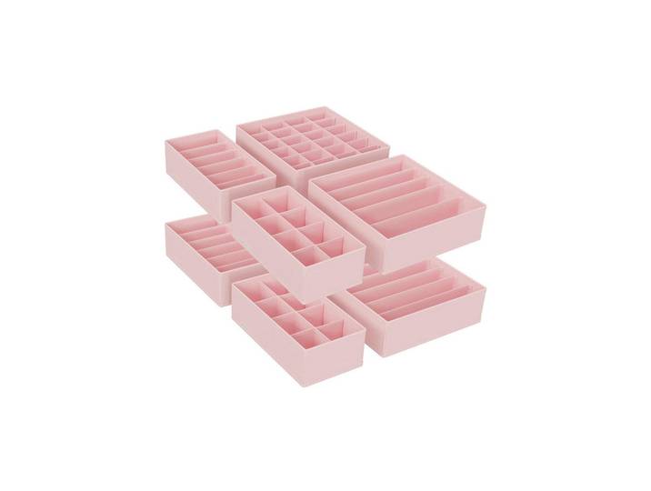 Hansiro Aufbewahrungsboxen FÜR Unterwäsche Conakry, Rosa, Textil, 32x10x32 cm, Schlafzimmer, Kleiderschränke, Schrankzubehör, Schubkasteneinsatz