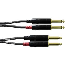 Cordial CFU 1,5 PP Audio Adapterkabel [2x Klinkenstecker 6.35 mm - 2x Klinkenstecker 6.35 mm] 1.50 m Schwarz