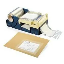 Transpak, Klebebandabroller, Abrollgerät m.Messer f.Adressen-Schutzfilm B.130-150mm blau/weiss
