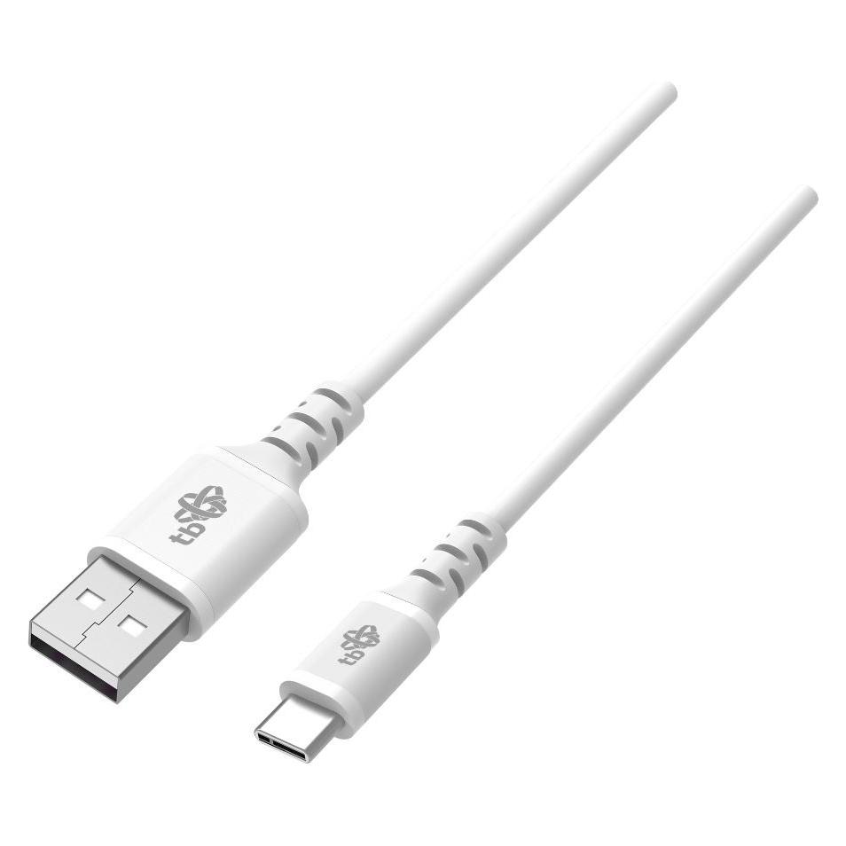Print USB-USB-C 1 m langes, weisses Schnellladekabel aus Silikon (1 m, USB 2.0) (AKTBXKUCMISI10W)