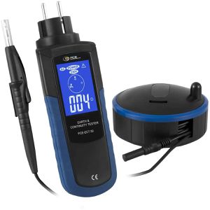 PCE Steckdosentester ECT 50 230 V, Erdungstest, Durchgangsprüfung, CAT III 300V