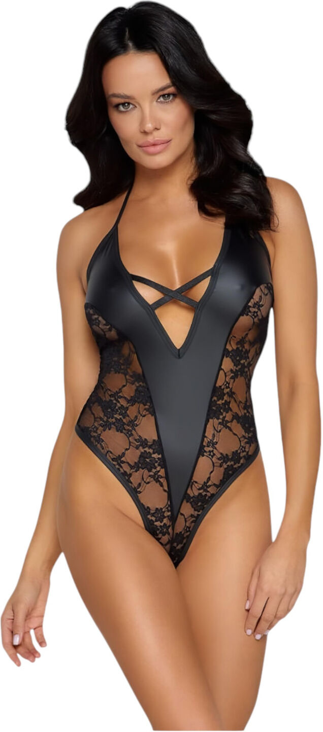 Cottelli Party - Floral Bodysuit (Black) - L