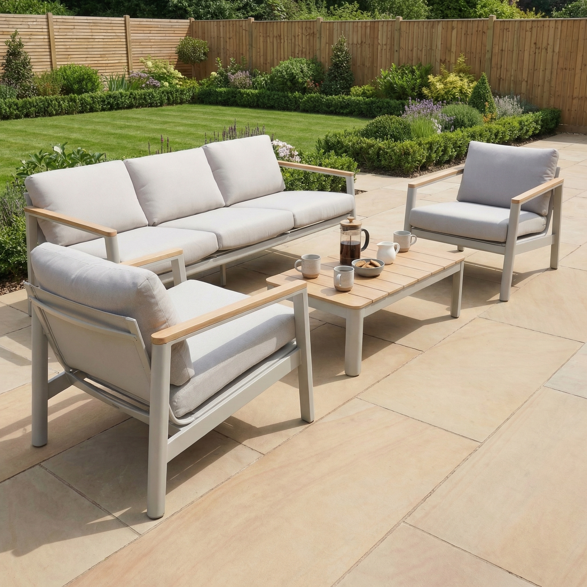 Harbour Lifestyle Cora 3 Seat Sofa Set in Latte