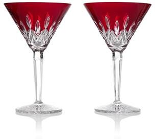 Waterford Lismore Red Martini 7floz, Set of 2