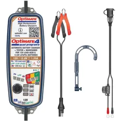 Tecmate, Autobatterie Ladegerät, OptiMate 4 Quad Program (1.25 A, 12V)
