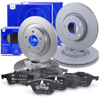 Ate Bremsscheiben +CERAMIC Bremsbeläge vorne+hinten [Hersteller-Nr. 40978313] für Mazda