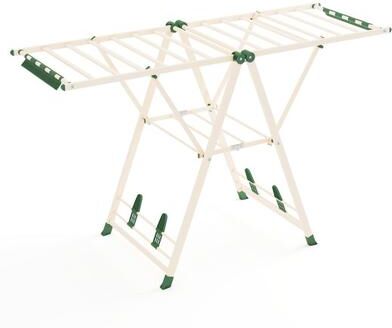 Costway 64 Inches Clothes Drying Rack with Height Adjustable Wings-Beige