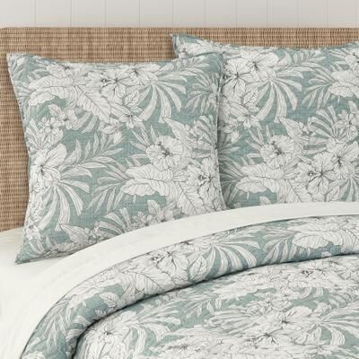 Auckland Euro Quilted Sham by Salt Life in Aqua (Size ONE SIZE)
