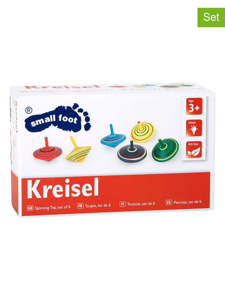 small foot 6er-Set: Kreisel - ab 3 Jahren - onesize