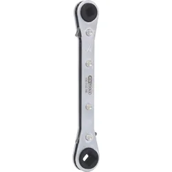 KS Tools 4 in 1 Kälte-Klima-Ratschenschlüssel, umschaltbar - 130.0122