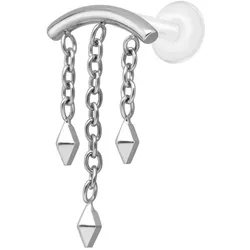 PTFE Labret mit Innengewinde + Titan-Aufsatz WINDSPIEL