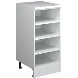 Vicco, Regal, Küchenschrank für Dachschrägen R-Line, Weiss/Weiss, 40 cm ohne Schräge, offen (46 x 40 x 83.80 cm)